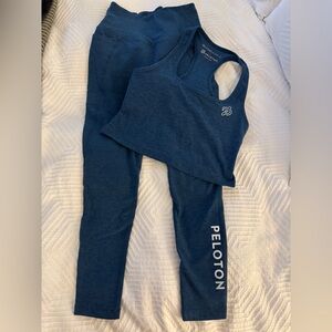 Peloton Blue Beyond Yoga Leggings and Top - Set